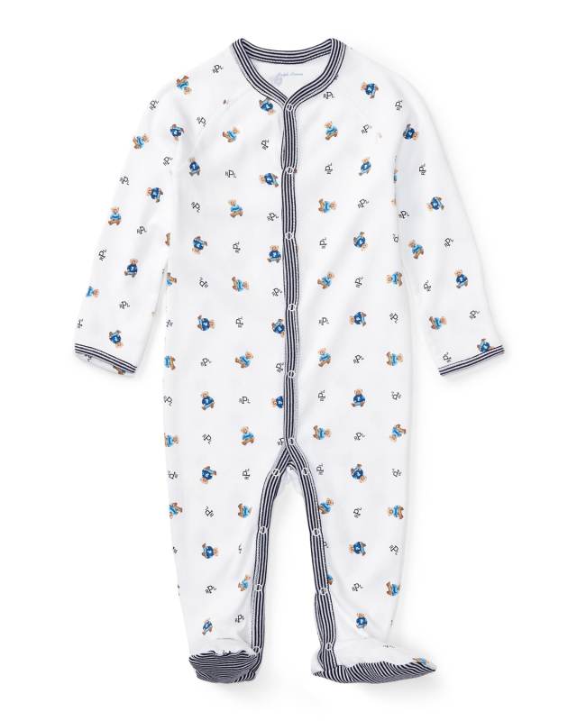 Teddy Bear Printed Coverall, Size Newborn-